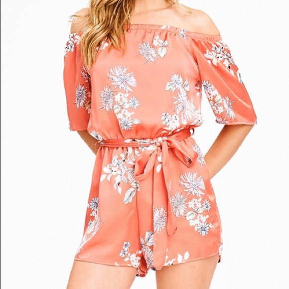 Other - Coral floral Romper